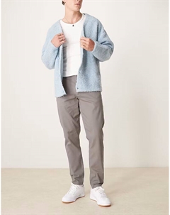 Брюки чинос зауженного кроя серого цвета Asos design