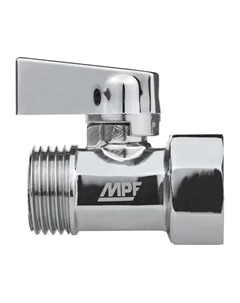 Кран шаровой прямой DN15 PN24 1/2" НР/ВР латунь ручка флажок Mpf