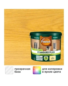Антисептик Standard Plus полуматовый прозрачный 2.5 л Pinotex