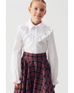 Блуза хлопковая с оборкой Смена