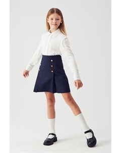 Блуза хлопковая с кружевной отделкой Смена