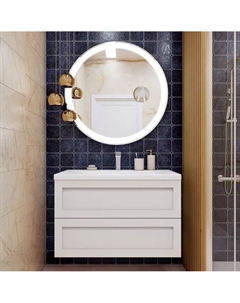 Тумба под раковину подвесная Platino 90 AM-Platino-900-2C-SO-BL -Cer белая глянцевая Art&max