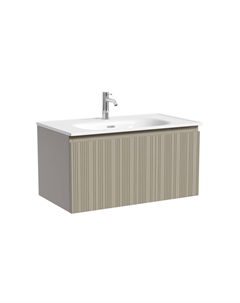 Тумба под раковину в ванную подвесная Code 785х453х400, c одним ящиком, цвет серая платина, CD80GP Sancos