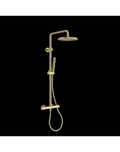 Душевая стойка Etna SC9007BG с термостатом, брашированное золото, PVD покрытие Sancos