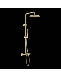 Душевая стойка Etna SC9008BG с термостатом, брашированное золото, PVD покрытие Sancos