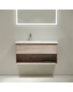 Тумба под раковину без столешницы Marmi 1.0 100 L дуб галифакс натуральный Sancos