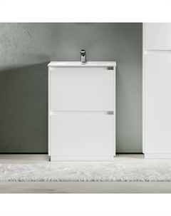 Тумба под раковину без столешницы Libra Floor 60 белый глянец Sancos