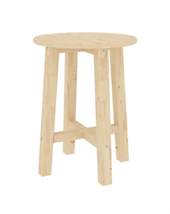 Табурет 350х350х470мм с проножкой сосна натуральный Нет марки