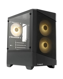 Корпус M330, mATX, Mini-Tower, USB 3.0, RGB подсветка, черный, без БП (M330-TGBK-ARGB) Hspd