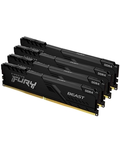 Комплект памяти DDR5 DIMM 64Gb (4x16Gb), 5600MHz, CL40, 1.25V, FURY Beast Black (KF556C40BBK4-64) Retail Kingston