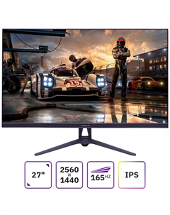 Монитор 27" Q2722DCG IPS, 2560x1440 (16:9), 300кд/м2, 165 Гц, 2 мс, HDMI, DisplayPort, черный (Q2722DCG) б/у, после ремонта (восстановление шлейфа матрицы), без существенных следов эксплуатации, полны Tesla