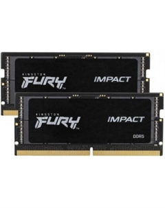 Комплект памяти DDR5 SODIMM 16Gb (2x8Gb), 4800MHz, CL38, 1.1 В,, FURY Impact (KF548S38IBK2-16) Kingston