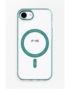 Чехол-накладка iPefet MagSafe для Apple iPhone 16e пластиковый (голубая рамка) Ipefet