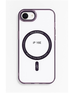 Чехол-накладка iPefet MagSafe для Apple iPhone 16e пластиковый (фиолетовая рамка) Ipefet