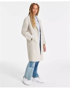 Длинное однобортное пальто Walker для юниоров, коричневый/бежевый Coffeeshop