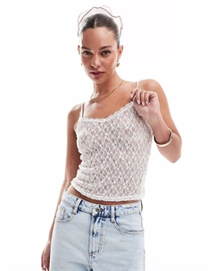 Кружевной топ-комбинезон белого цвета Only