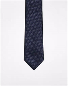 Галстук из атласа темно-синего цвета Asos design