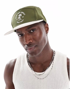 Кепка с графическим принтом на ладони в цветах хаки и экрю Asos design