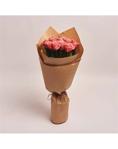 Букет из 15 коралловых роз в крафте Azalianow цветы. подарки. декор