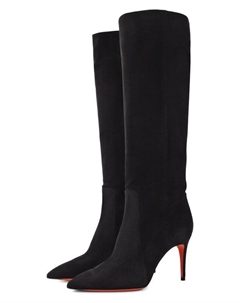 Замшевые сапоги Santoni