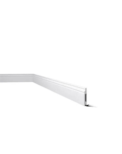 Плинтус настенно-потолочный полистирол ударопрочный LM100-RU белый 200x10x1.3 см Decoflair