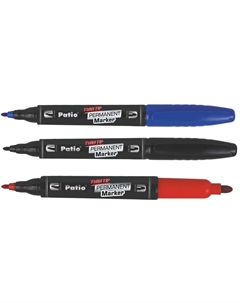 Маркер перманентный двухсторонний 4,0-2,0 мм Patio