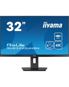 Монитор 31.5" ProLite XUB3293UHSN-B5 IPS, 3840x2160 (16:9), 350кд/м2, 4 мс, 178°/178°, HDMI, DisplayPort, USB Type-C, USB-Hub, черный (XUB3293UHSN-B5) Iiyama