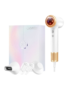 Фен для волос с отрицательными ионами Carvnrly, Bright Moon White Essence Gift Set