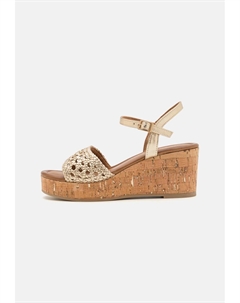 Босоножки на платформе Wedge sandals, золотой Marco tozzi