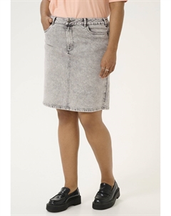 Джинсовая юбка AMELINA, цвет Grey Washed Denim Kaffe curve