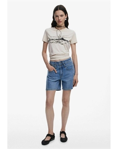 Джинсовые шорты DOUBLE WAISTBAND BERMUDA, синий Desigual