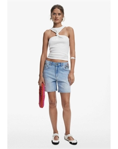 Джинсовые шорты EMBROIDERED, синий Desigual