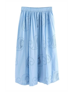 Юбка А-силуэта REGULAR FIT-EMBROIDERED PAISLEY MIDI, синий Next