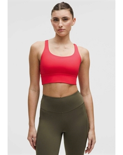Спортивный бюстгальтер средней поддержки ENERGY LONGLINE, красный Lululemon