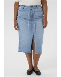 Джинсовая юбка KCZARAH - Pencil skirt, цвет Light Blue Denim Kaffe curve