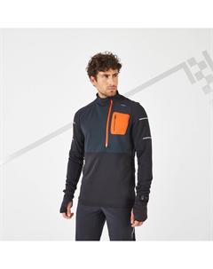 Беговая рубашка с длинными рукавами зимняя Warm Regul мужская черно-красная лимитированная серия, черный/томатно-красный светлый Kiprun