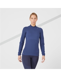 Беговая рубашка с длинным рукавом женская бесшовная Skincare зеленая, бирюзовый/бирюзовый Kiprun