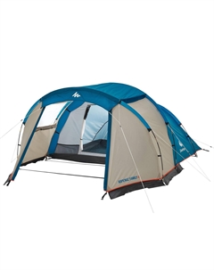 Палатка 4-х местная Arpenaz для кемпинга, синий / серый Quechua