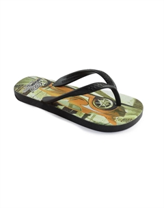 Детские пляжные шлепанцы черного цвета на резиновой подошве, черный Красный Brasileras