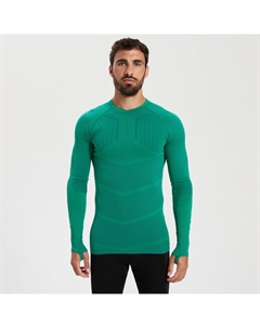 Женская/мужская функциональная футболка с длинными рукавами - Keepdry 500 green, изумрудно-зеленый джунглей Kipsta
