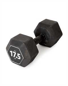 Гантели для силовых тренировок Crosstraining Hex Гантели 17,5 кг черные, черный Corength