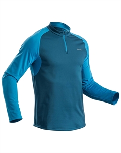 Лонгслив мужской походный SH100, синий/темно-голубой Quechua