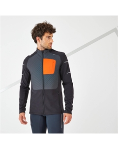 Куртка спортивная зимняя Warm мужская черно-красная лимитированная серия, черный/томатно-красный светлый Kiprun