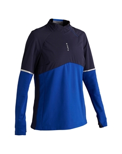 Толстовка тренировочная футбольная T500 женская синяя, темно-синий/индиго Kipsta