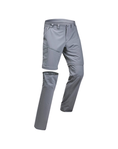 Брюки модульные мужские MT150 для походов, серый Quechua