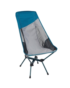 Стул MH500 XL для кемпинга складной низкий, серый / синий Quechua