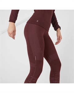 Длинные бесшовные женские тайтсы для бега - Care bordeaux, бордово-красный/темный бензин Kiprun
