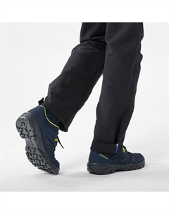 Ботинки походные детские MH100 MID на шнурках, сине-салатовый Quechua