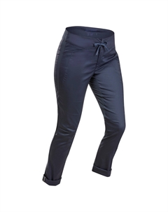 Брюки женские NH500 Regular для походов на природу, темно-синий Quechua