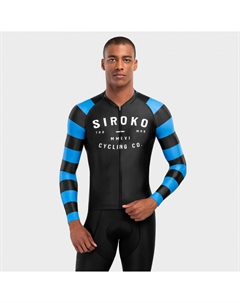 Мужская велосипедная футболка с длинным рукавом M2 Legend, черный / синий электрик Siroko